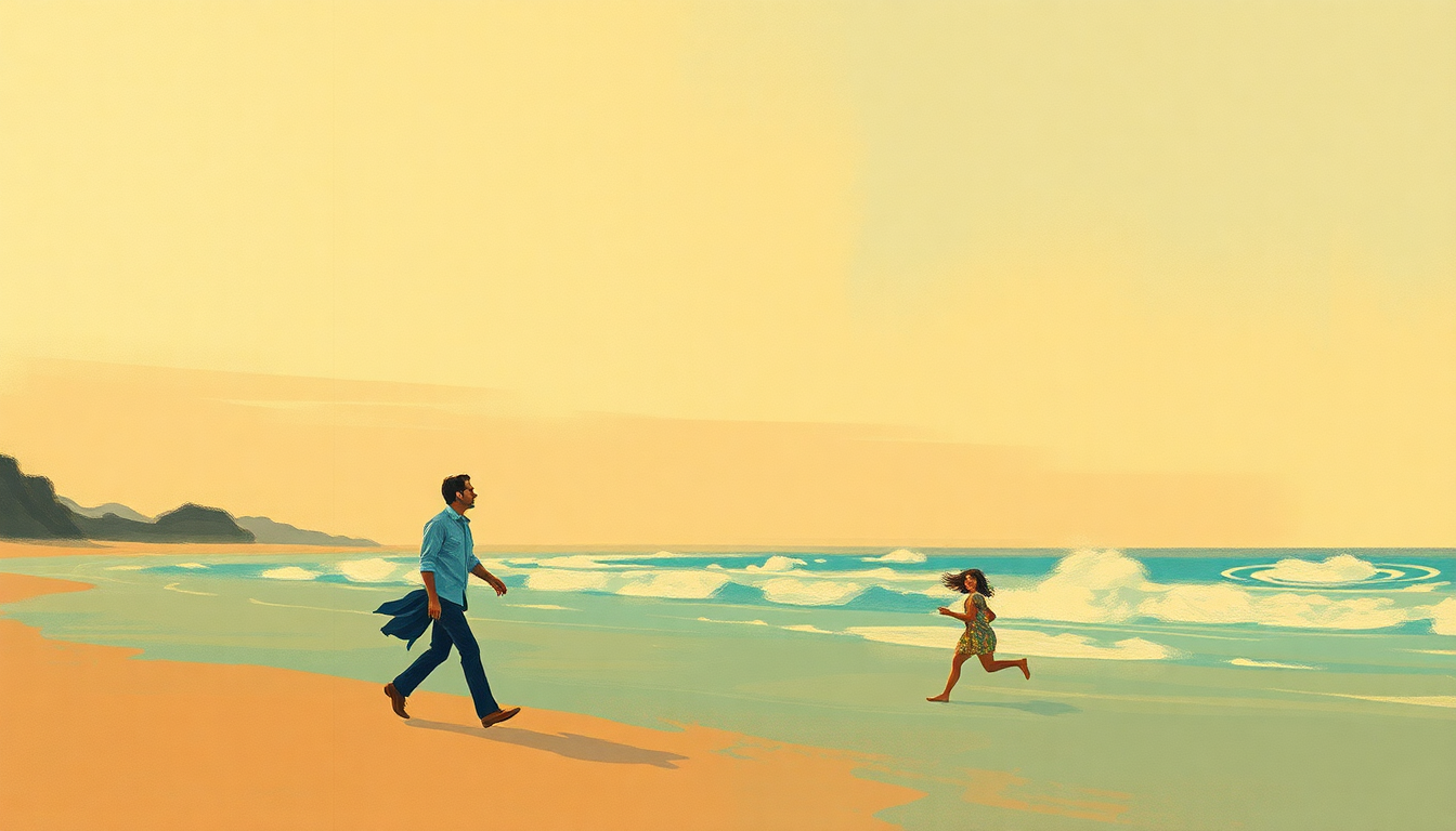 Fan-driven abstract illustration evoking the emotional arc of I Get Around by The Beach Boys