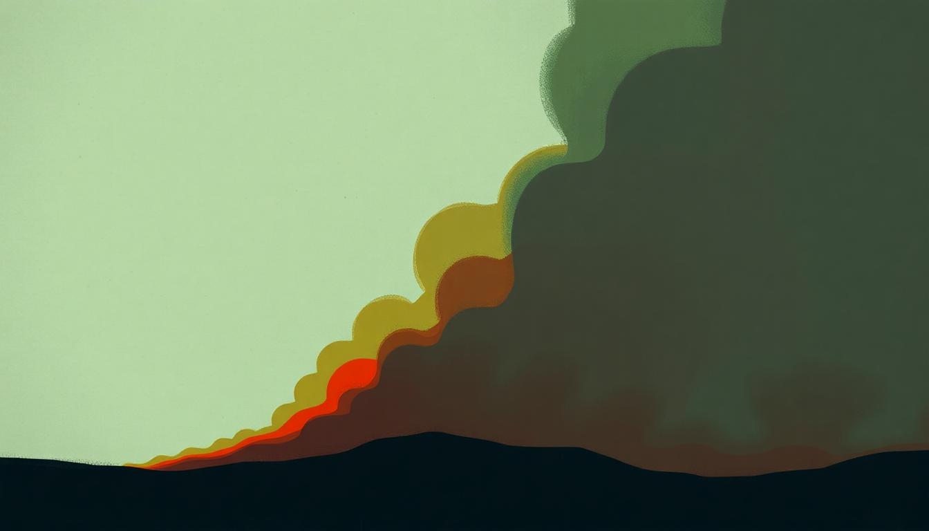 Fan-driven abstract illustration evoking the emotional arc of I Got Mine by The Black Keys