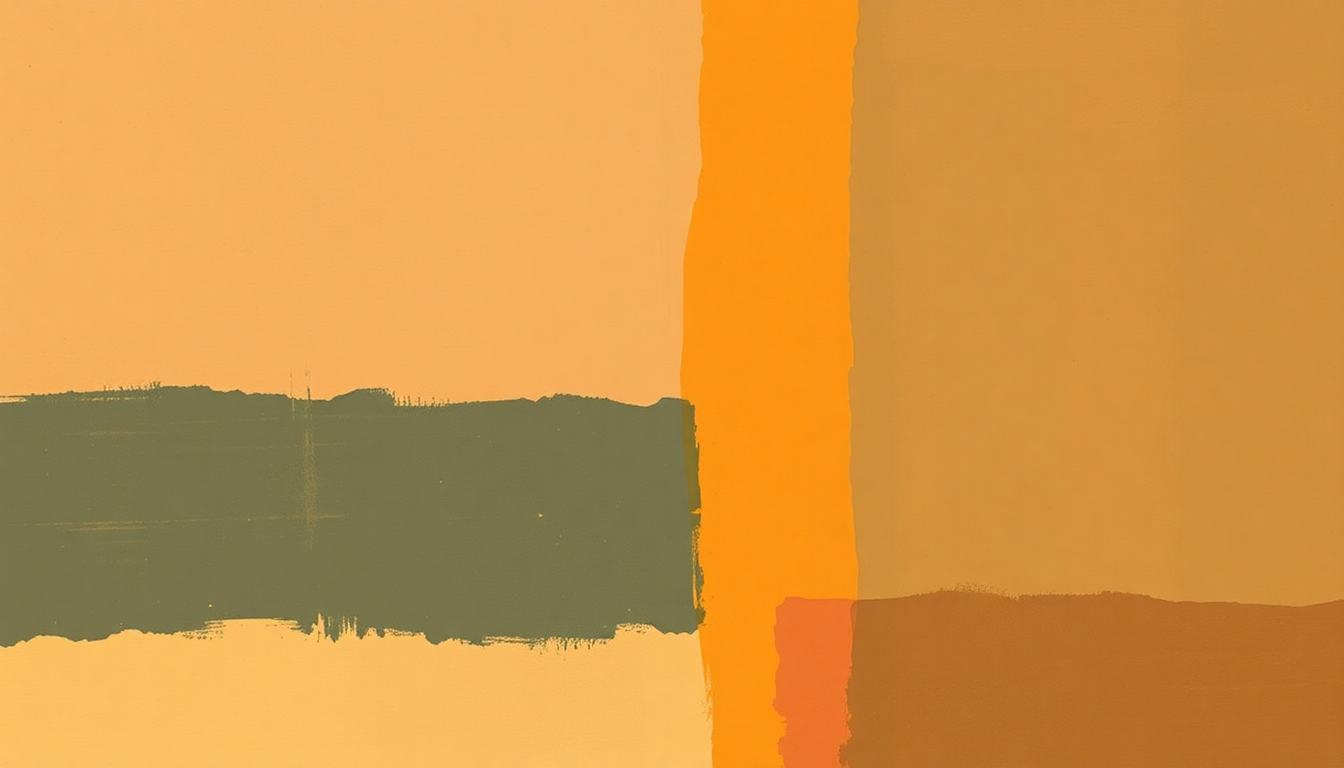 Fan-driven abstract illustration evoking the emotional arc of I Got Rhythm by Oscar Peterson