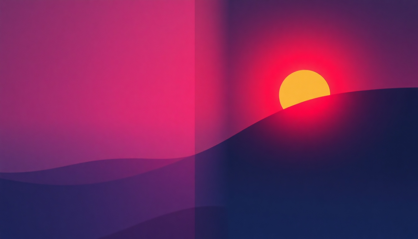 Fan-driven abstract illustration evoking the emotional arc of I Just Want to Be by Cameo