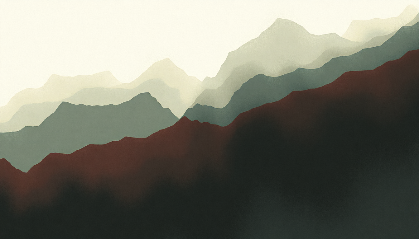 Fan-driven abstract illustration evoking the emotional arc of I Know the End by Phoebe Bridgers