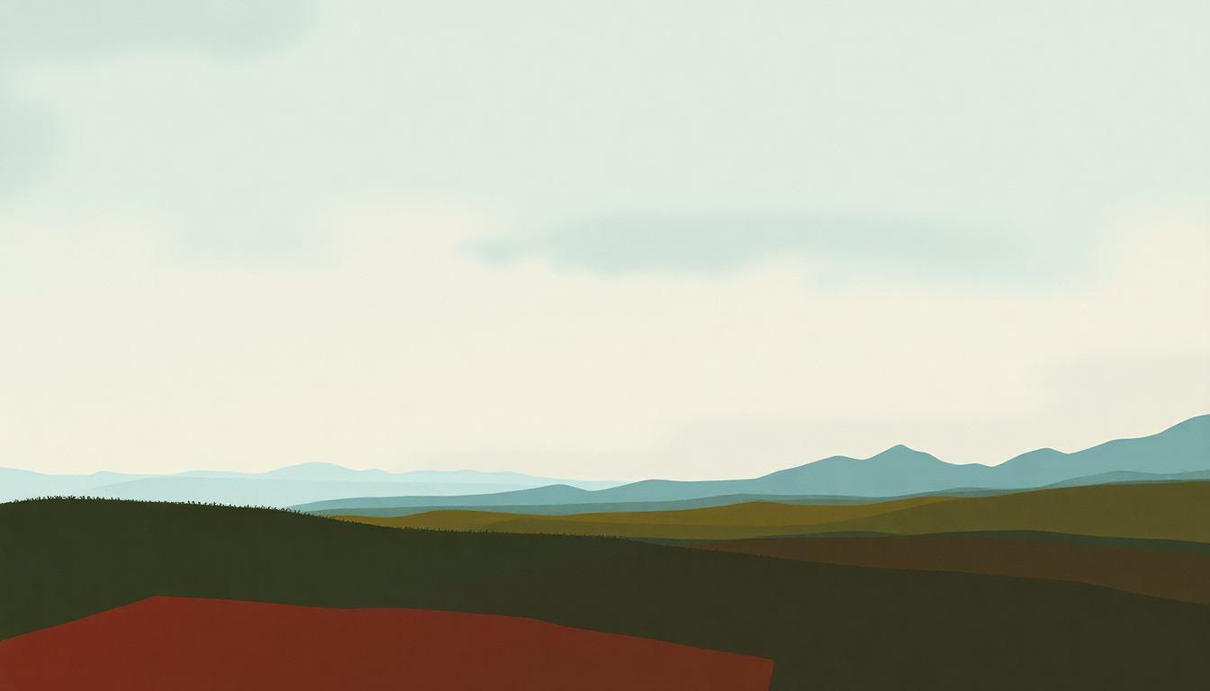 Fan-driven abstract illustration evoking the emotional arc of I'll Go Running by Squirrel Flower