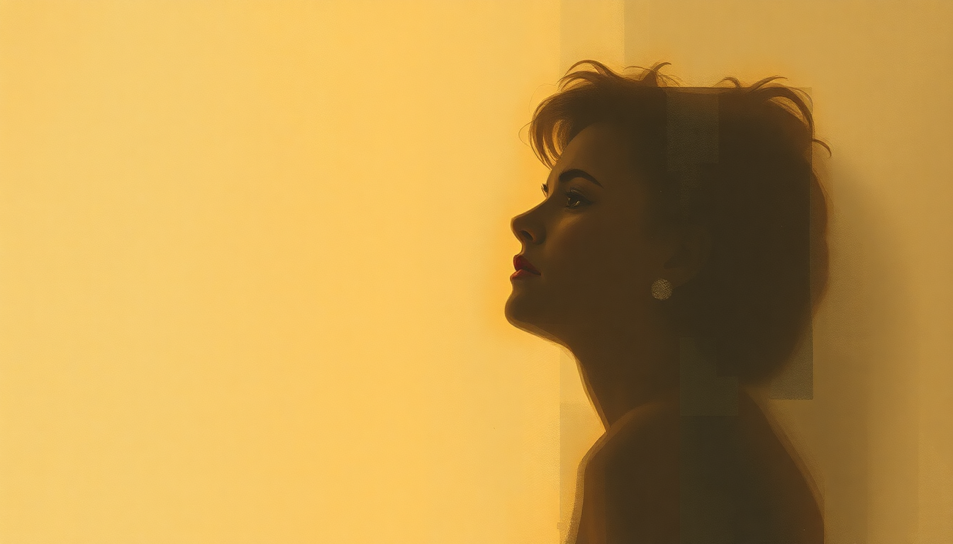 Fan-driven abstract illustration evoking the emotional arc of I'll See Him Through by Tammy Wynette