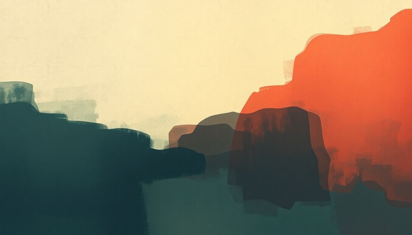 Fan-driven abstract illustration evoking the emotional arc of I'll See You When We're Both Not So Emotional by American Football