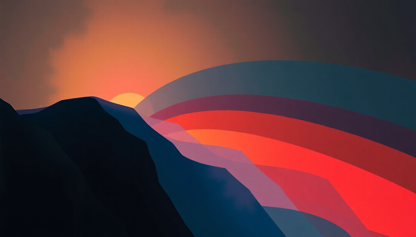 Fan-driven abstract illustration evoking the emotional arc of I'll Tumble 4 Ya by Culture Club