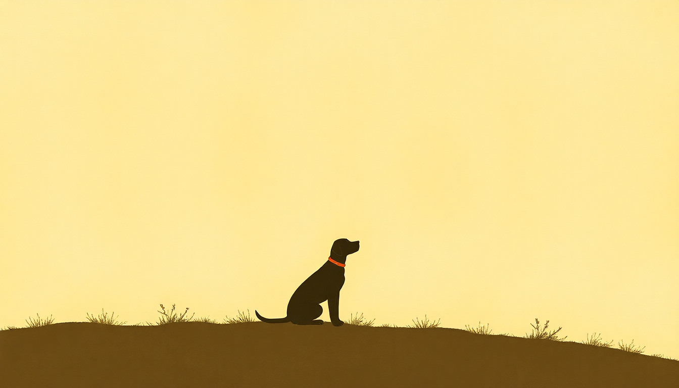 Fan-driven abstract illustration evoking the emotional arc of I Love My Dog by Cat Stevens