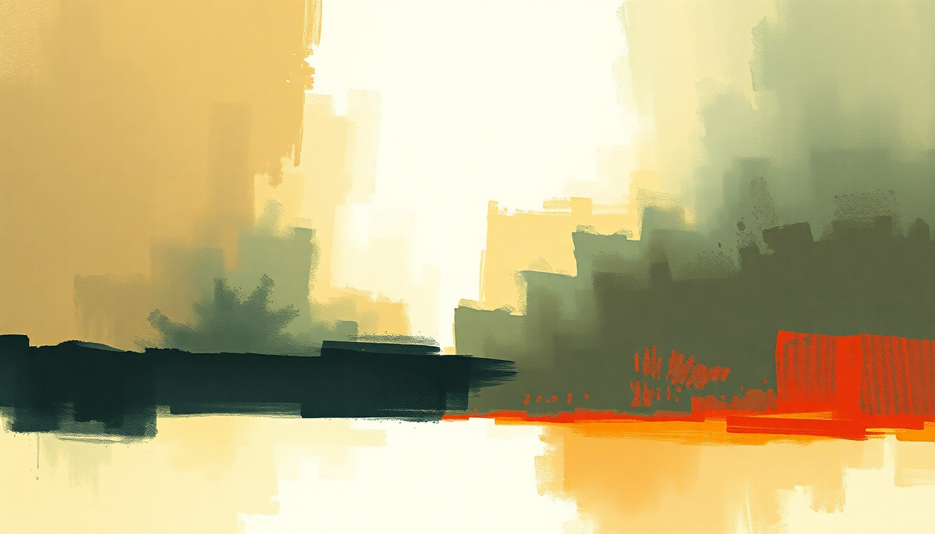 Fan-driven abstract illustration evoking the emotional arc of I'm in It by Kanye West
