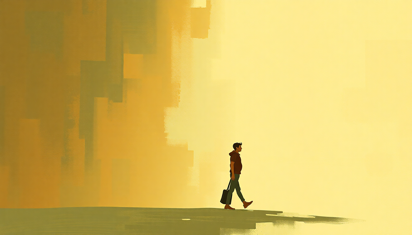 Fan-driven abstract illustration evoking the emotional arc of I'm Lookin' For Someone To Love by Buddy Holly & The Crickets