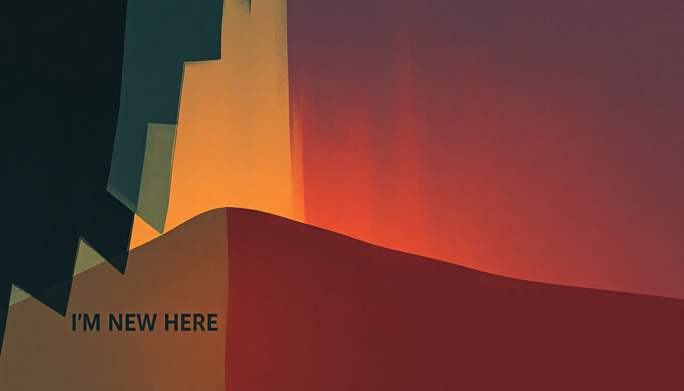 Fan-driven abstract illustration evoking the emotional arc of I'm New Here by Gil Scott-Heron
