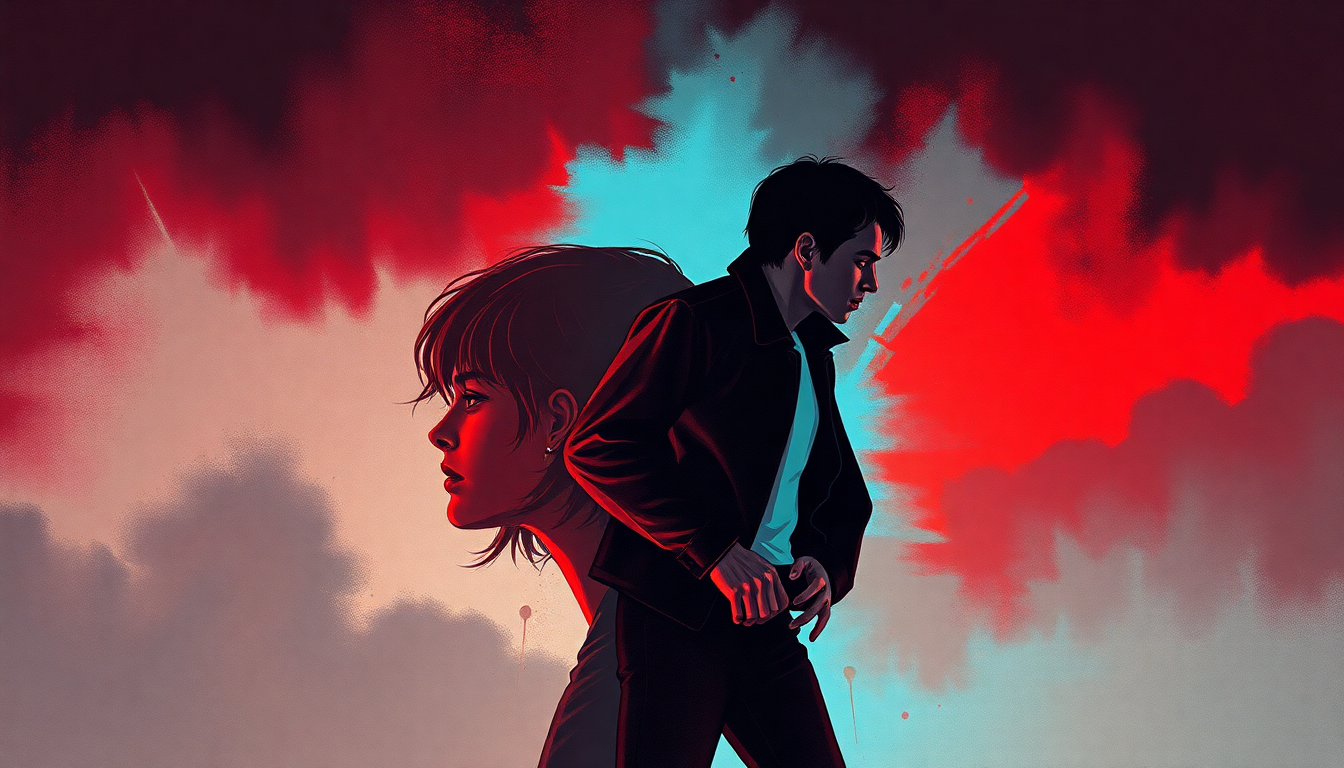 Fan-driven abstract illustration evoking the emotional arc of I Need a Man by Eurythmics
