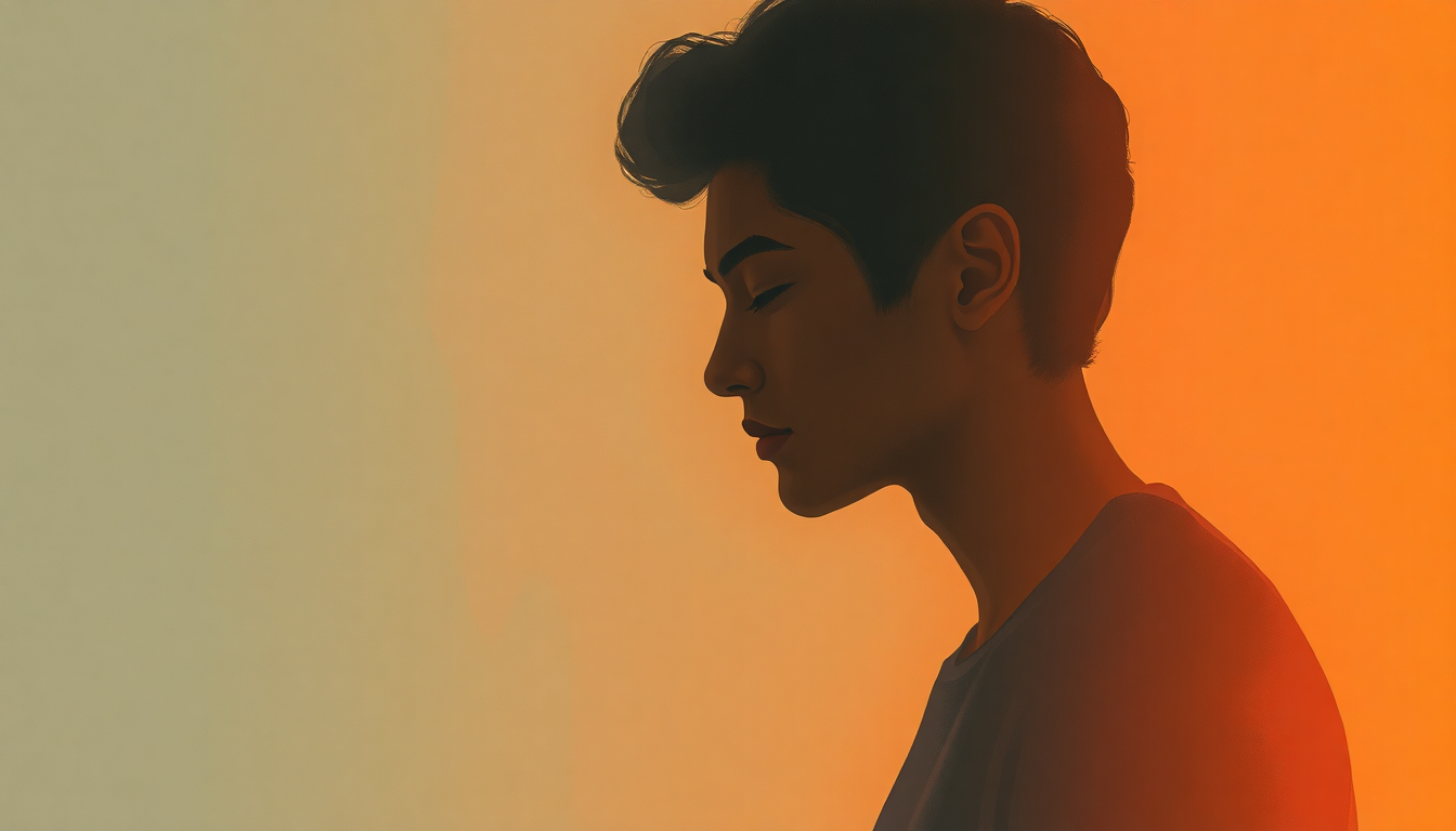 Fan-driven abstract illustration evoking the emotional arc of I Think I Love You by Dwele