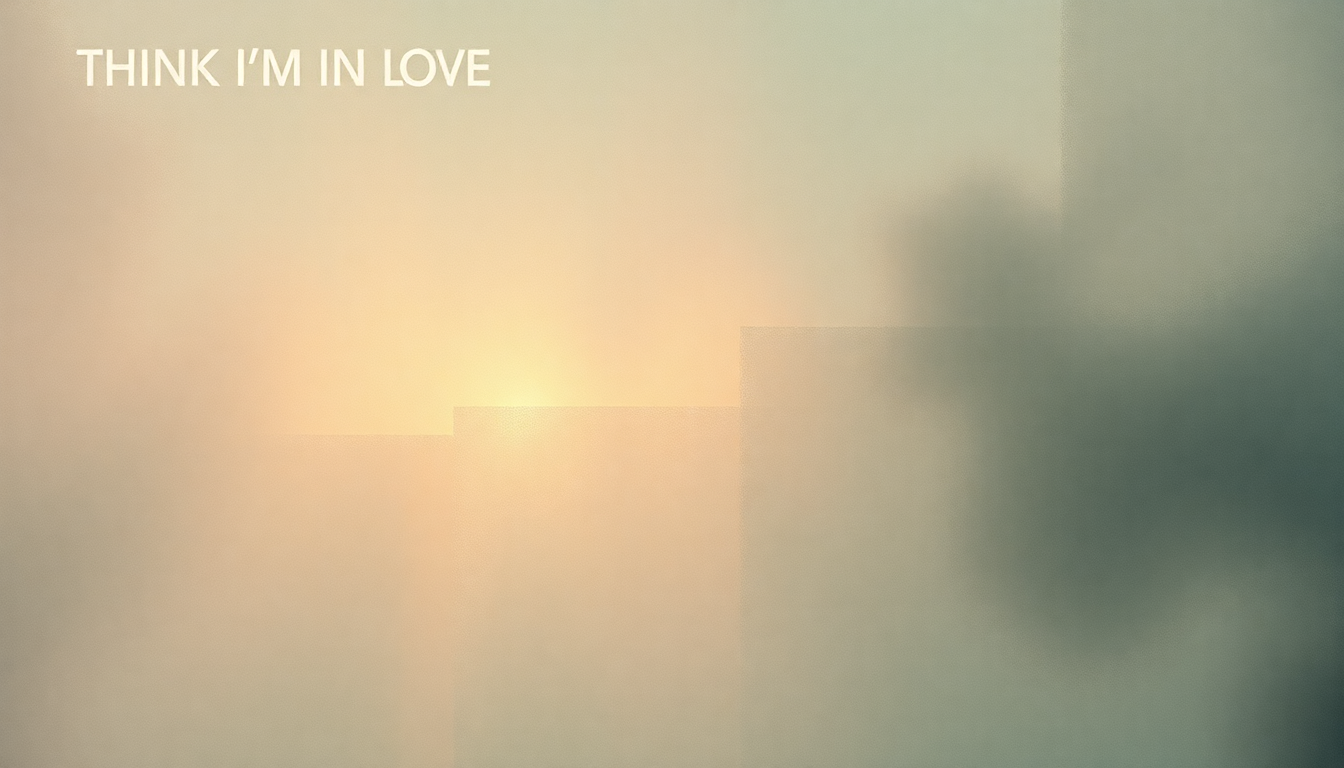 Fan-driven abstract illustration evoking the emotional arc of I Think I'm in Love by Spiritualized