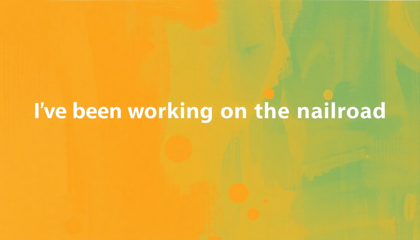 Fan-driven abstract illustration evoking the emotional arc of I've Been Working on the Railroad by Traditional