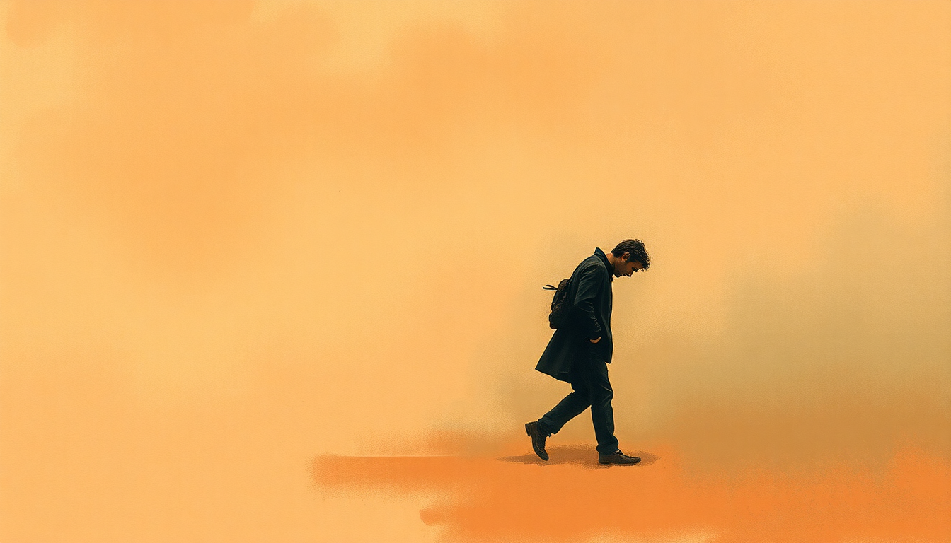 Fan-driven abstract illustration evoking the emotional arc of I Walk the Line by Johnny Cash