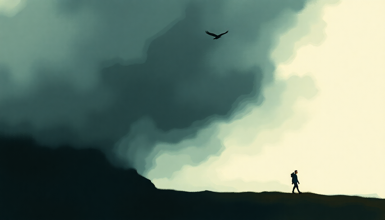 Fan-driven abstract illustration evoking the emotional arc of I Walked by Sufjan Stevens