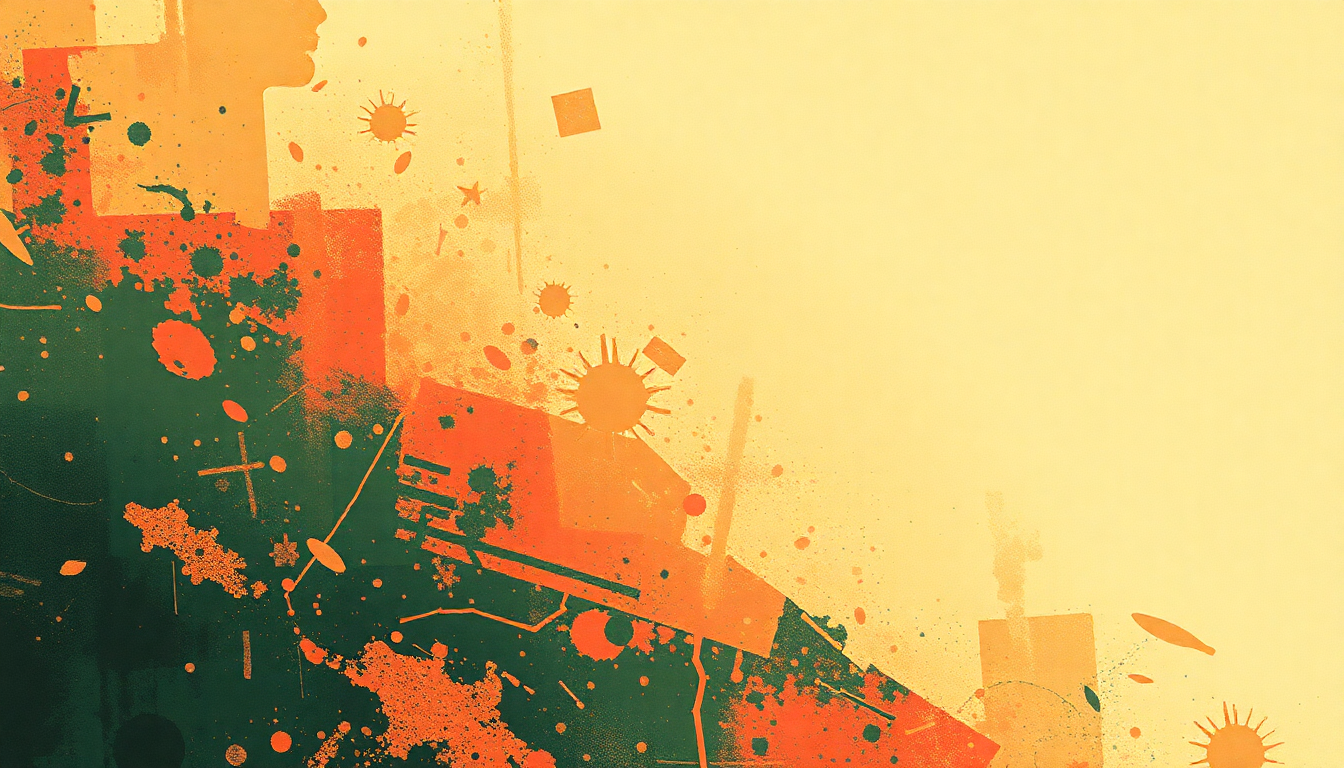 Fan-driven abstract illustration evoking the emotional arc of I Wanna Be Sedated by Ramones