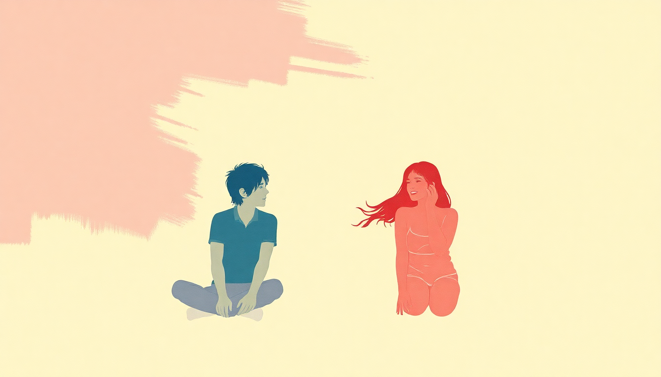 Fan-driven abstract illustration evoking the emotional arc of I Wanna Be Your Boyfriend by Ramones