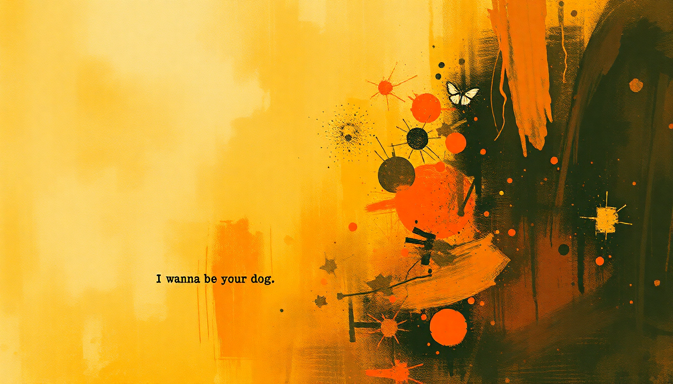 Fan-driven abstract illustration evoking the emotional arc of I Wanna Be Your Dog by The Stooges