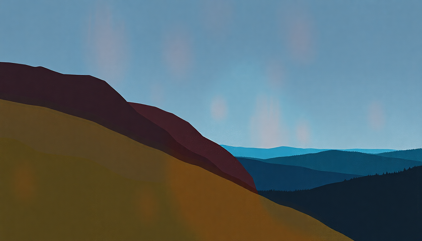 Fan-driven abstract illustration evoking the emotional arc of I Want to See the Bright Lights Tonight by Richard & Linda Thompson