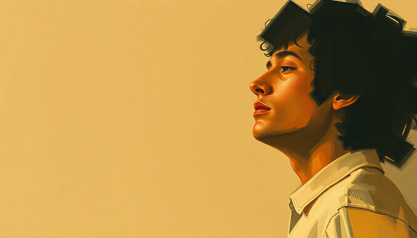 Fan-driven abstract illustration evoking the emotional arc of I Want You by Bob Dylan