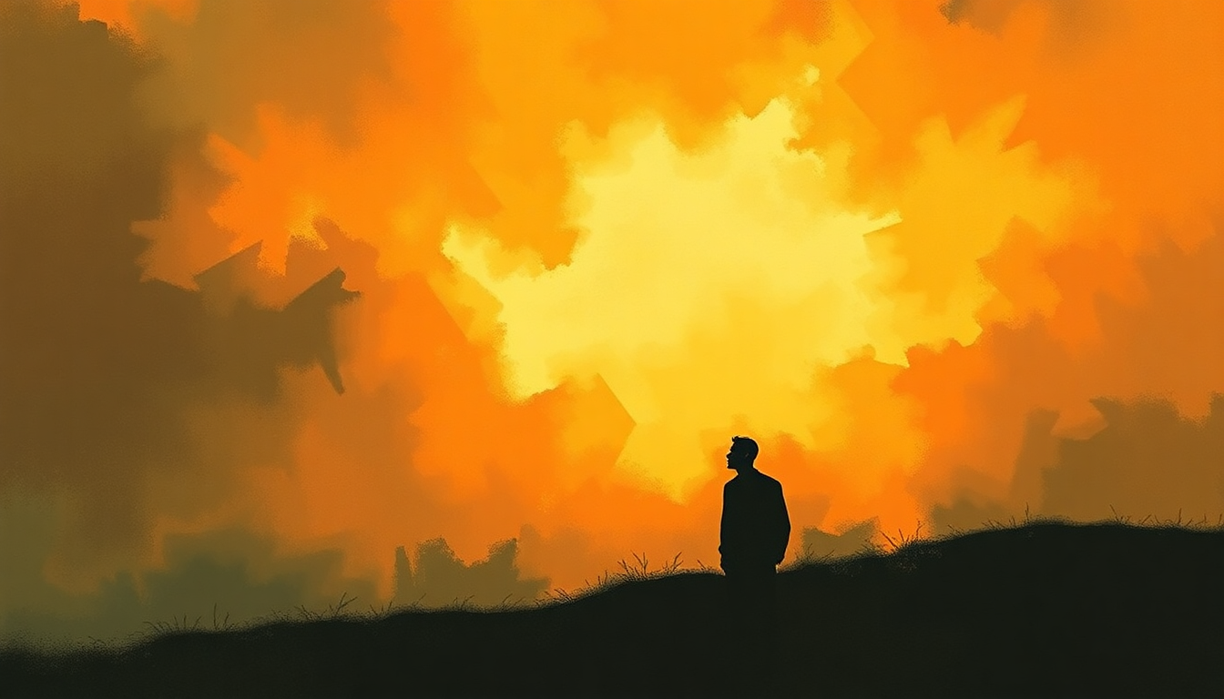 Fan-driven abstract illustration evoking the emotional arc of I Want You by Marvin Gaye