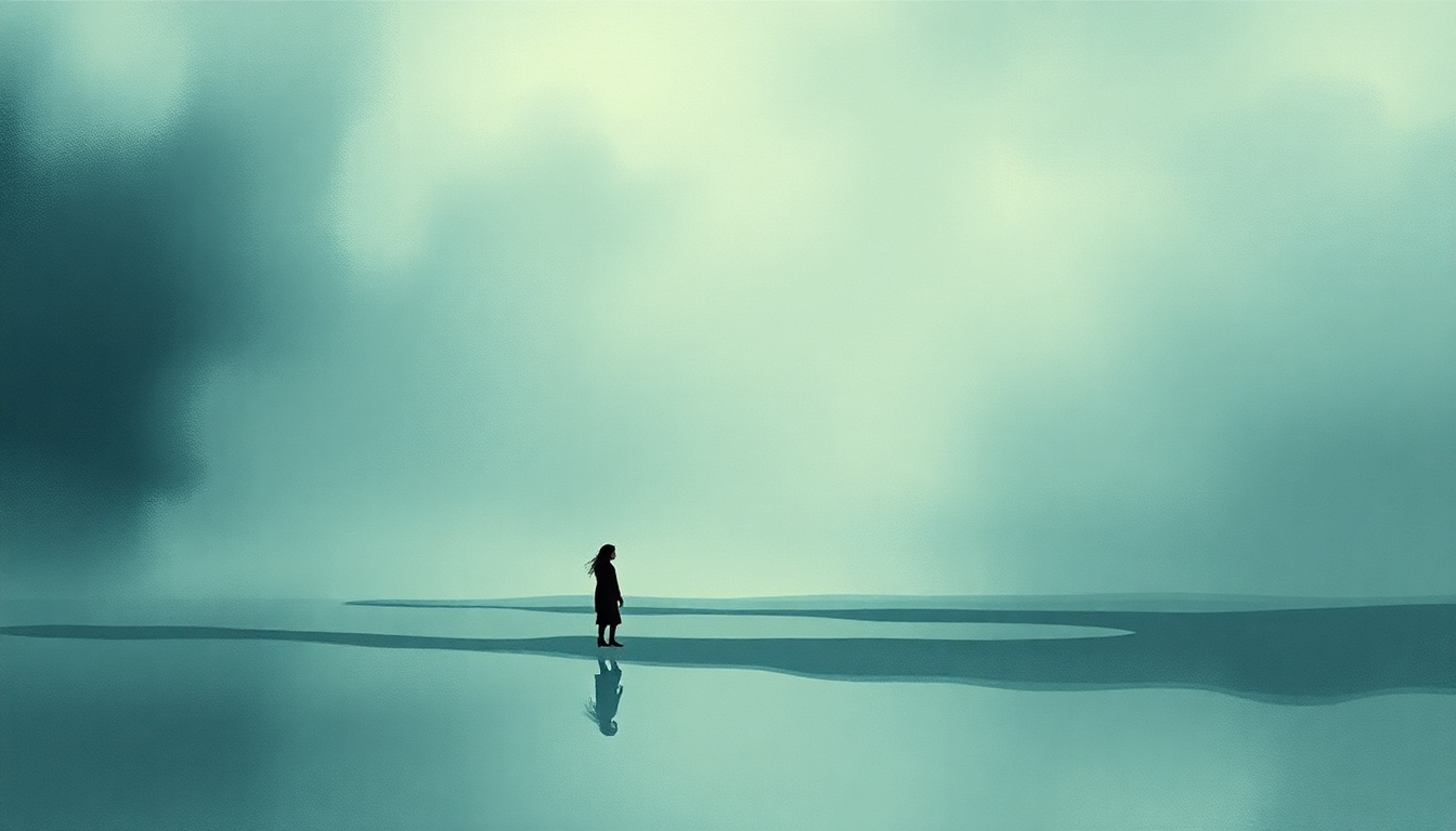 Fan-driven abstract illustration evoking the emotional arc of I Will Follow You into the Dark by Death Cab for Cutie