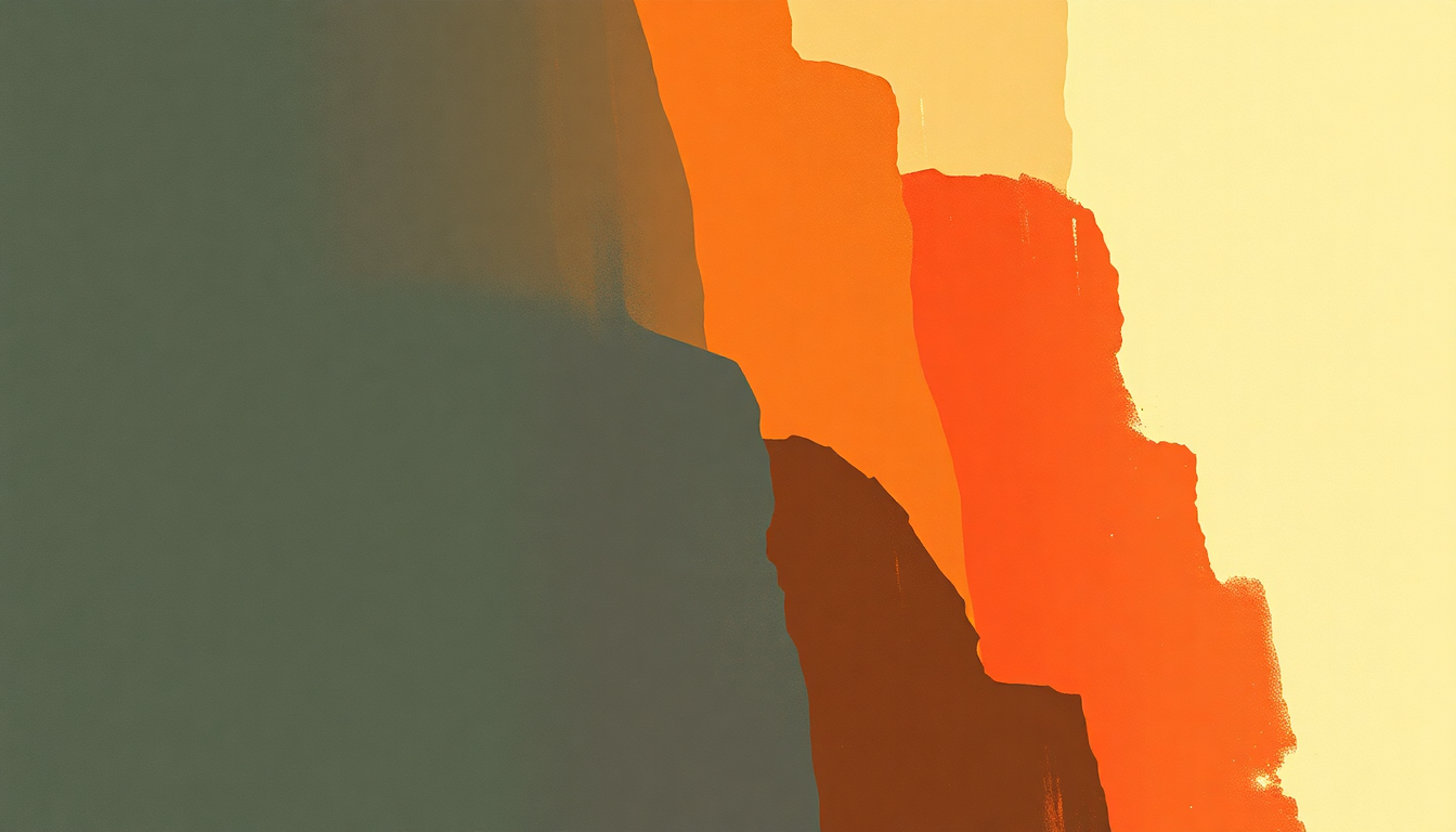 Fan-driven abstract illustration evoking the emotional arc of I Will Wait by Mumford & Sons