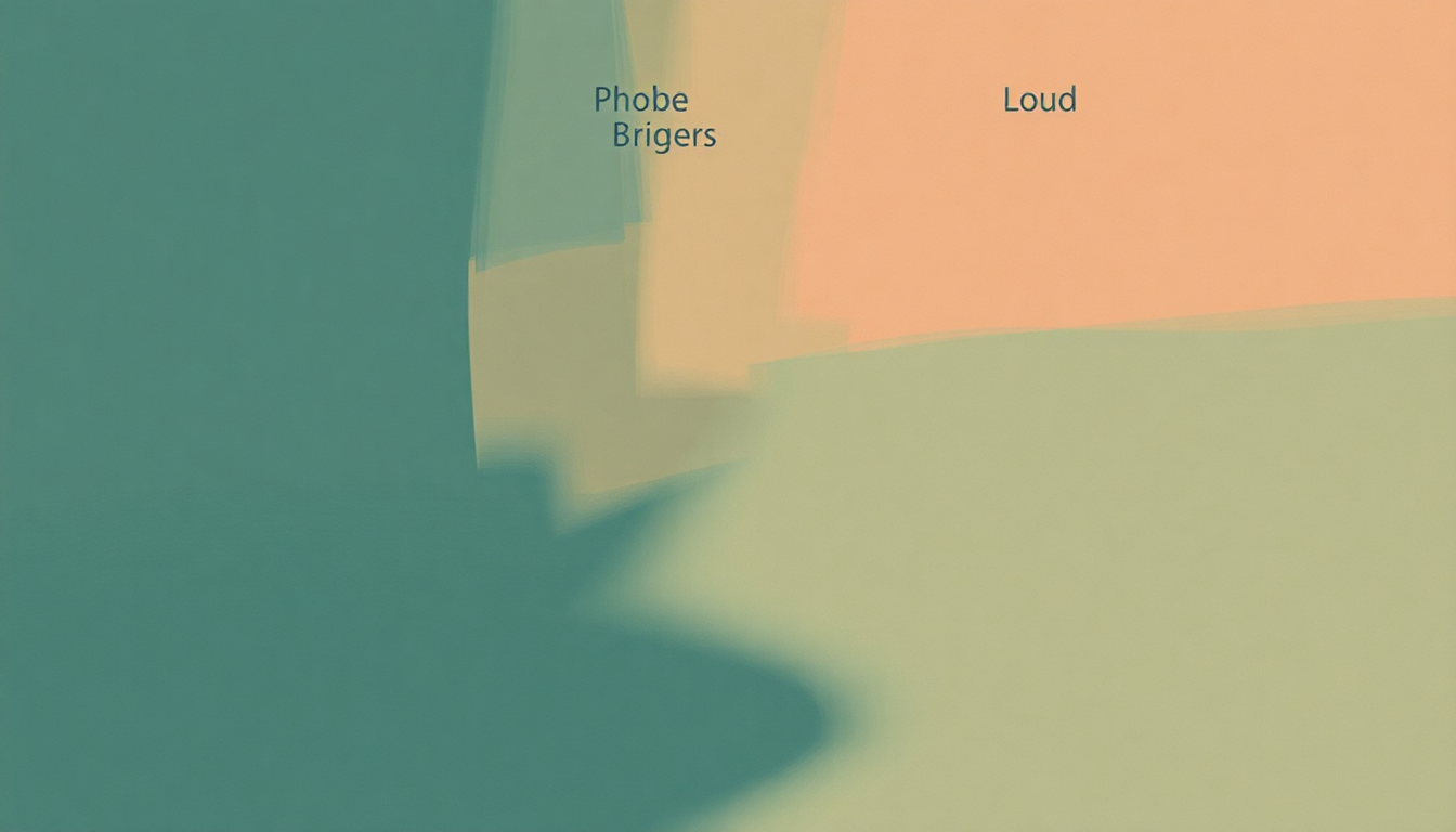 Fan-driven abstract illustration evoking the emotional arc of ICU by Phoebe Bridgers