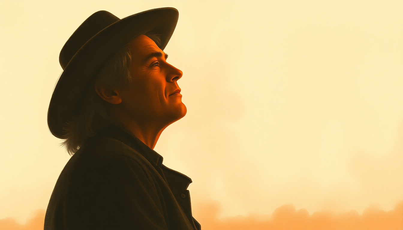 Fan-driven abstract illustration evoking the emotional arc of I'd Have to Be Crazy by Willie Nelson