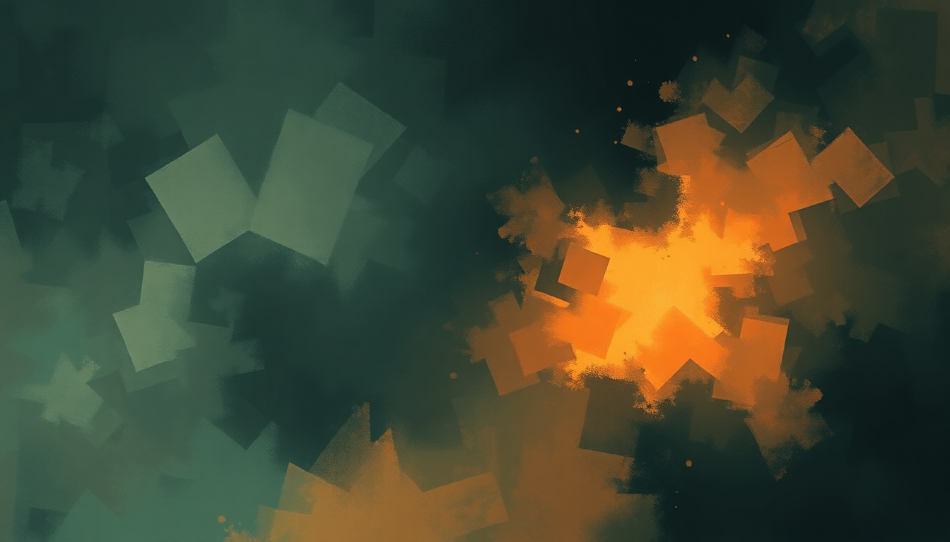 Fan-driven abstract illustration evoking the emotional arc of Idioteque by Radiohead