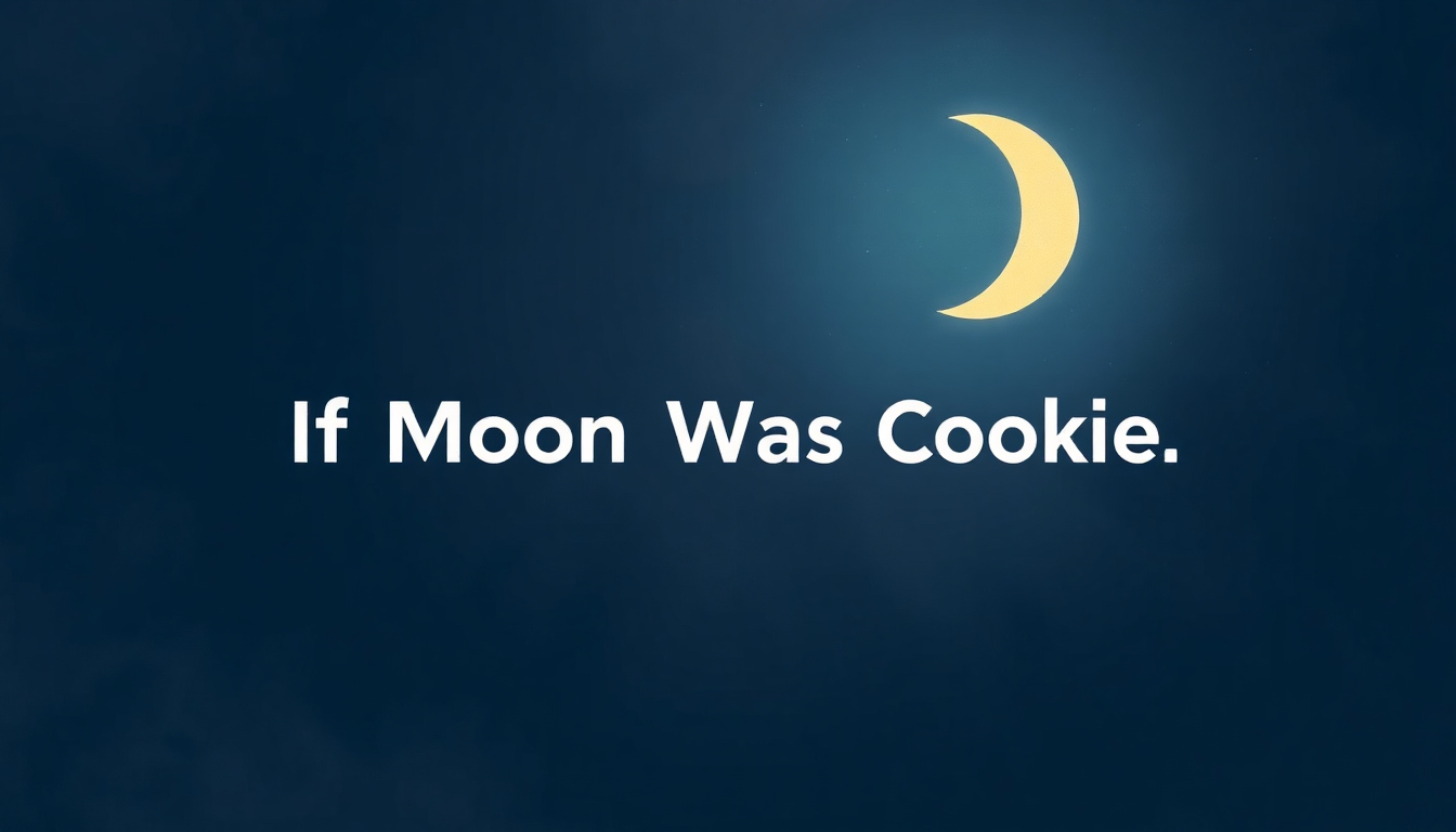 Fan-driven abstract illustration evoking the emotional arc of If Moon Was Cookie by Sesame Street