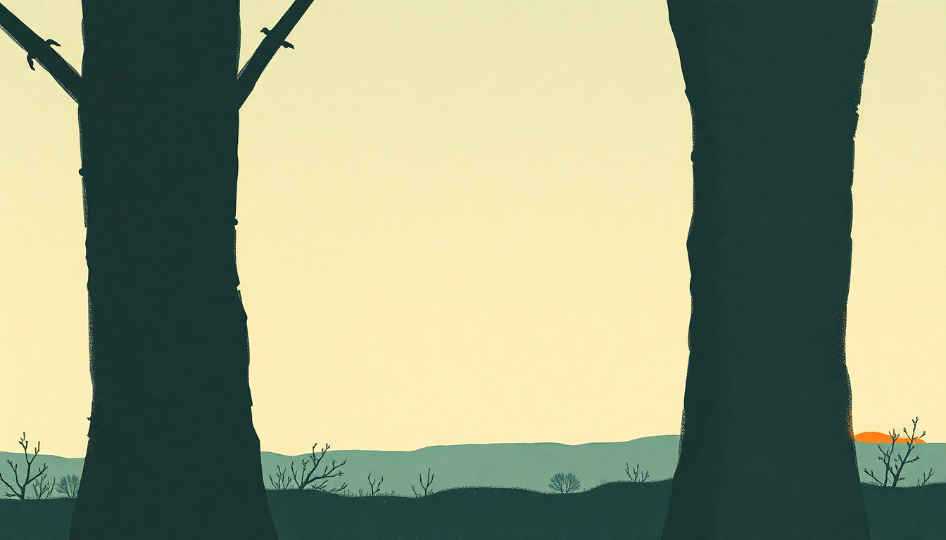 Fan-driven abstract illustration evoking the emotional arc of If We Make It Through December by Merle Haggard