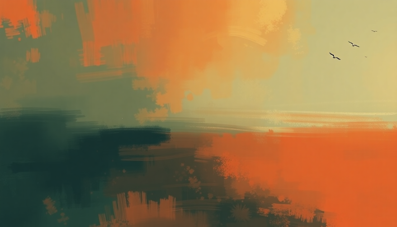 Fan-driven abstract illustration evoking the emotional arc of Ill Wind by Frank Sinatra