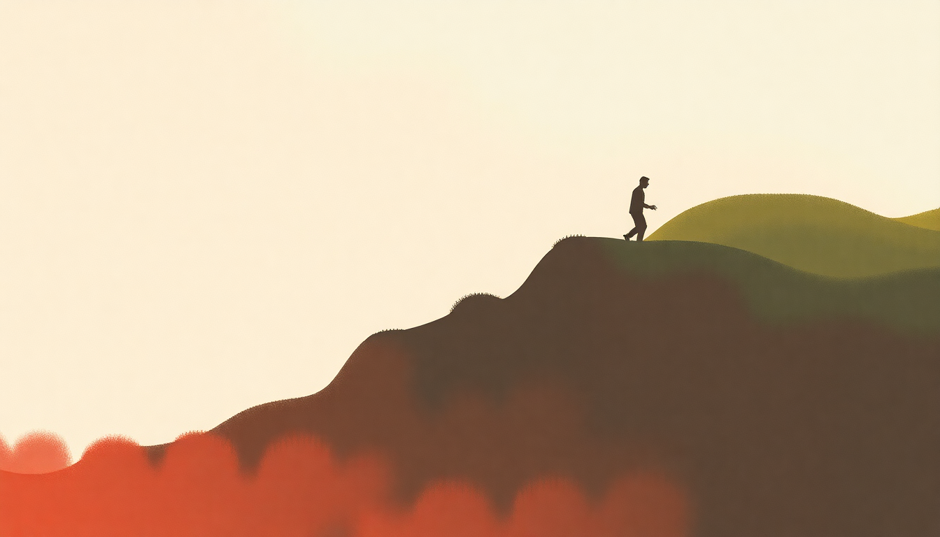 Fan-driven abstract illustration evoking the emotional arc of I'm in Love Again by The Animals
