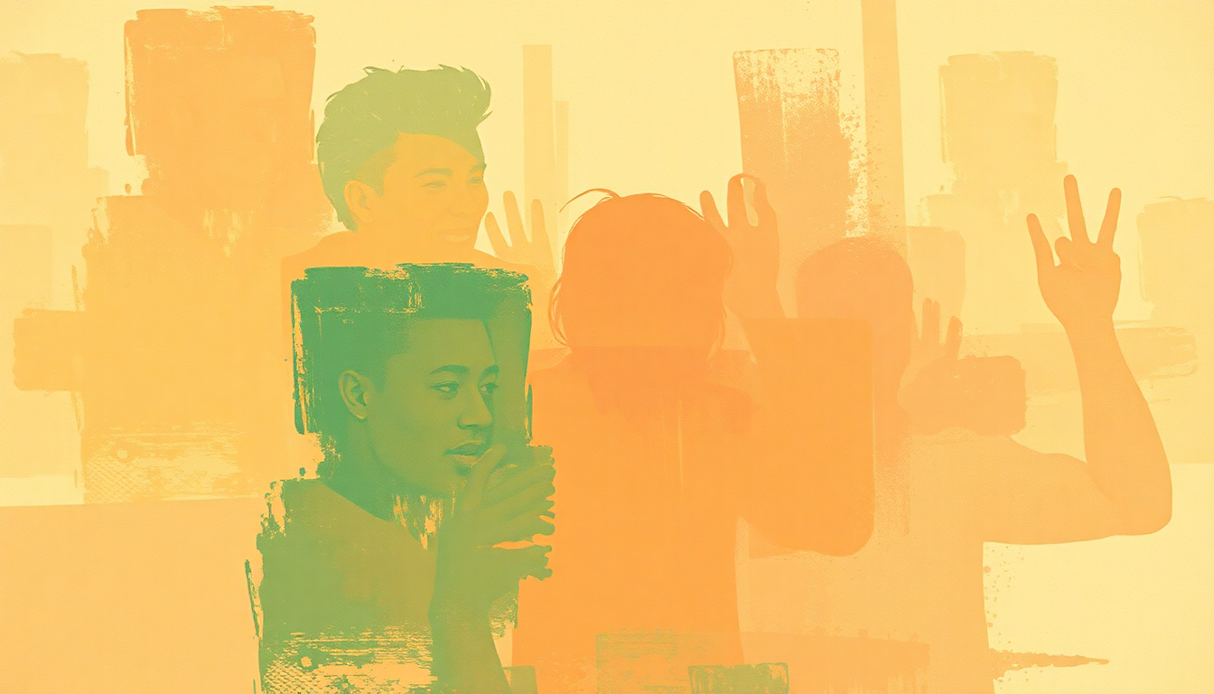 Fan-driven abstract illustration evoking the emotional arc of I'm in Love by Wilson Pickett