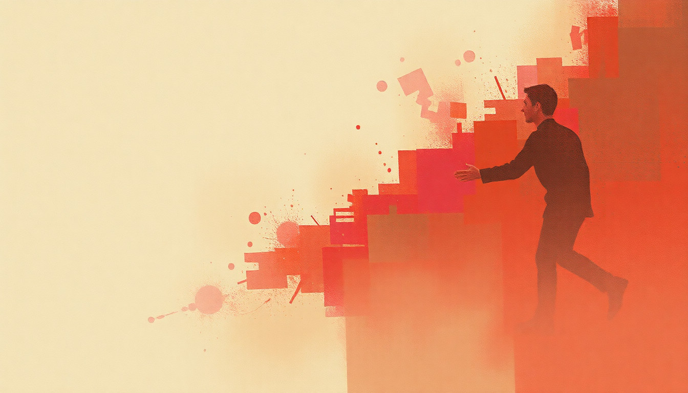 Fan-driven abstract illustration evoking the emotional arc of I'm Not Okay (I Promise) by My Chemical Romance