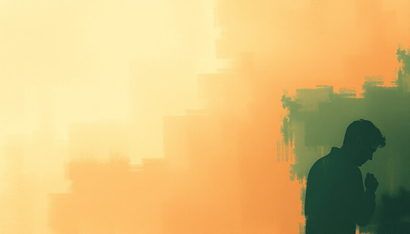 Fan-driven abstract illustration evoking the emotional arc of I'm Sorry by The Platters