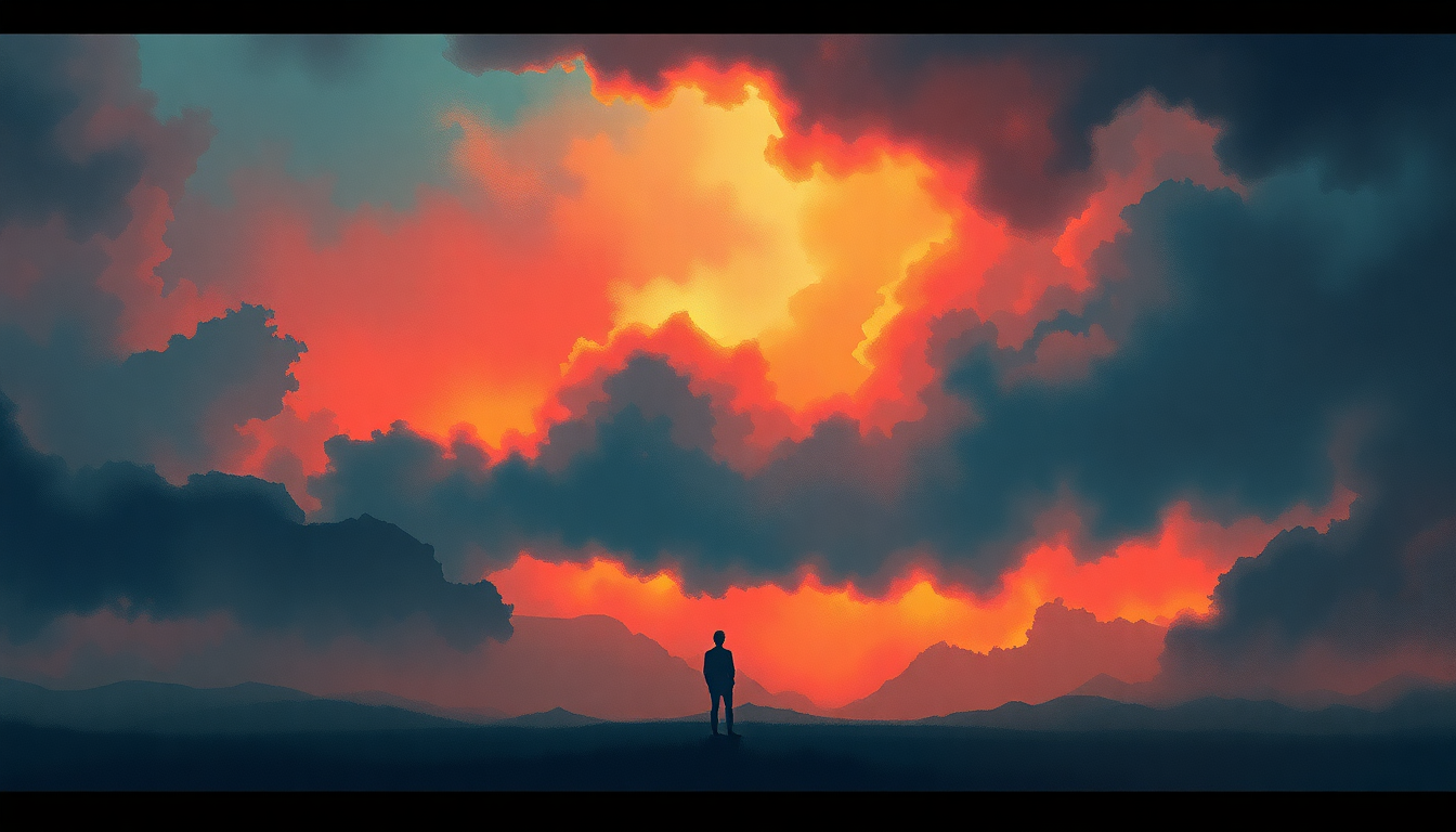 Fan-driven abstract illustration evoking the emotional arc of I'm Still Standing by Elton John