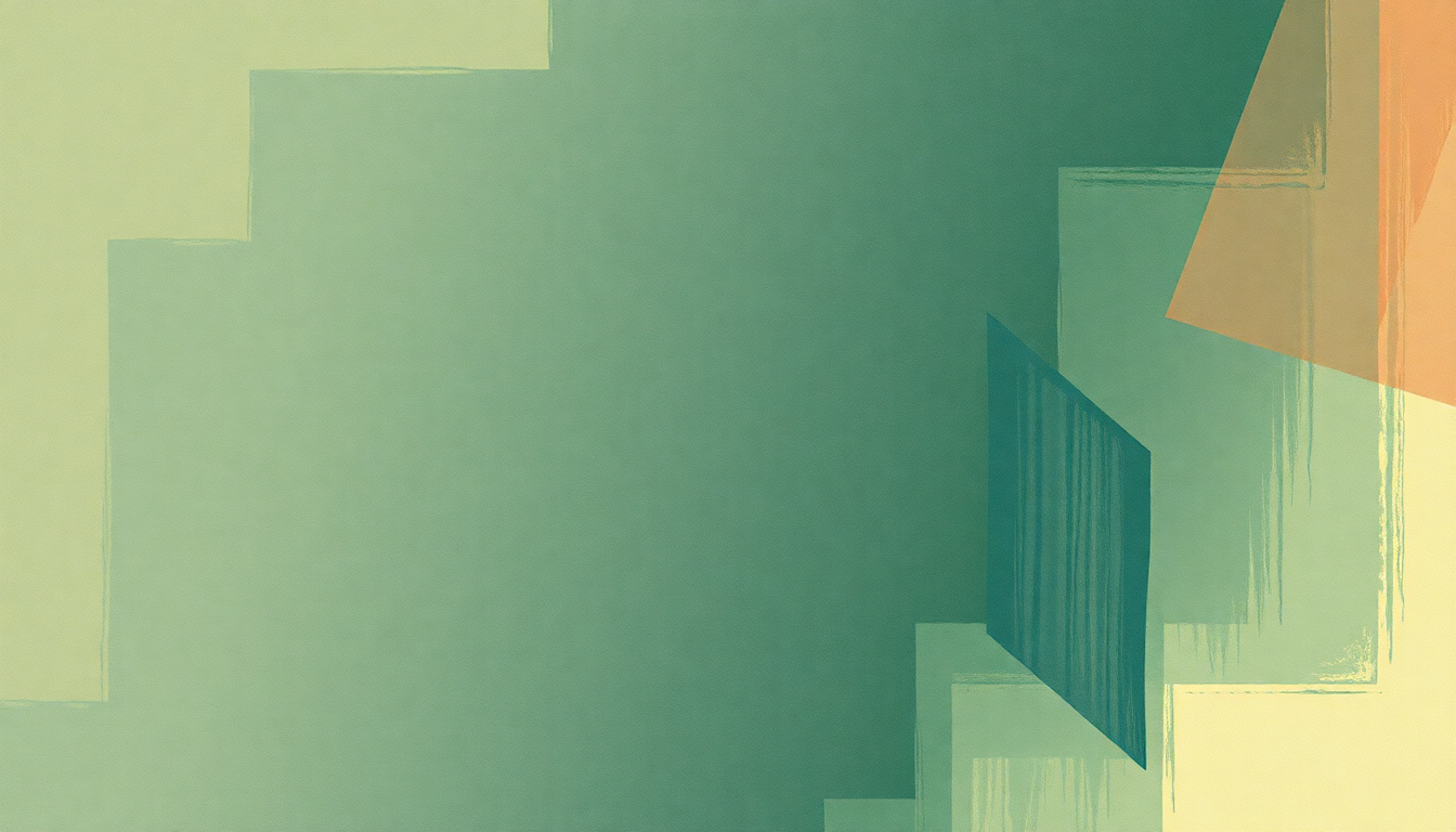 Fan-driven abstract illustration evoking the emotional arc of I'm Trying by The Promise Ring