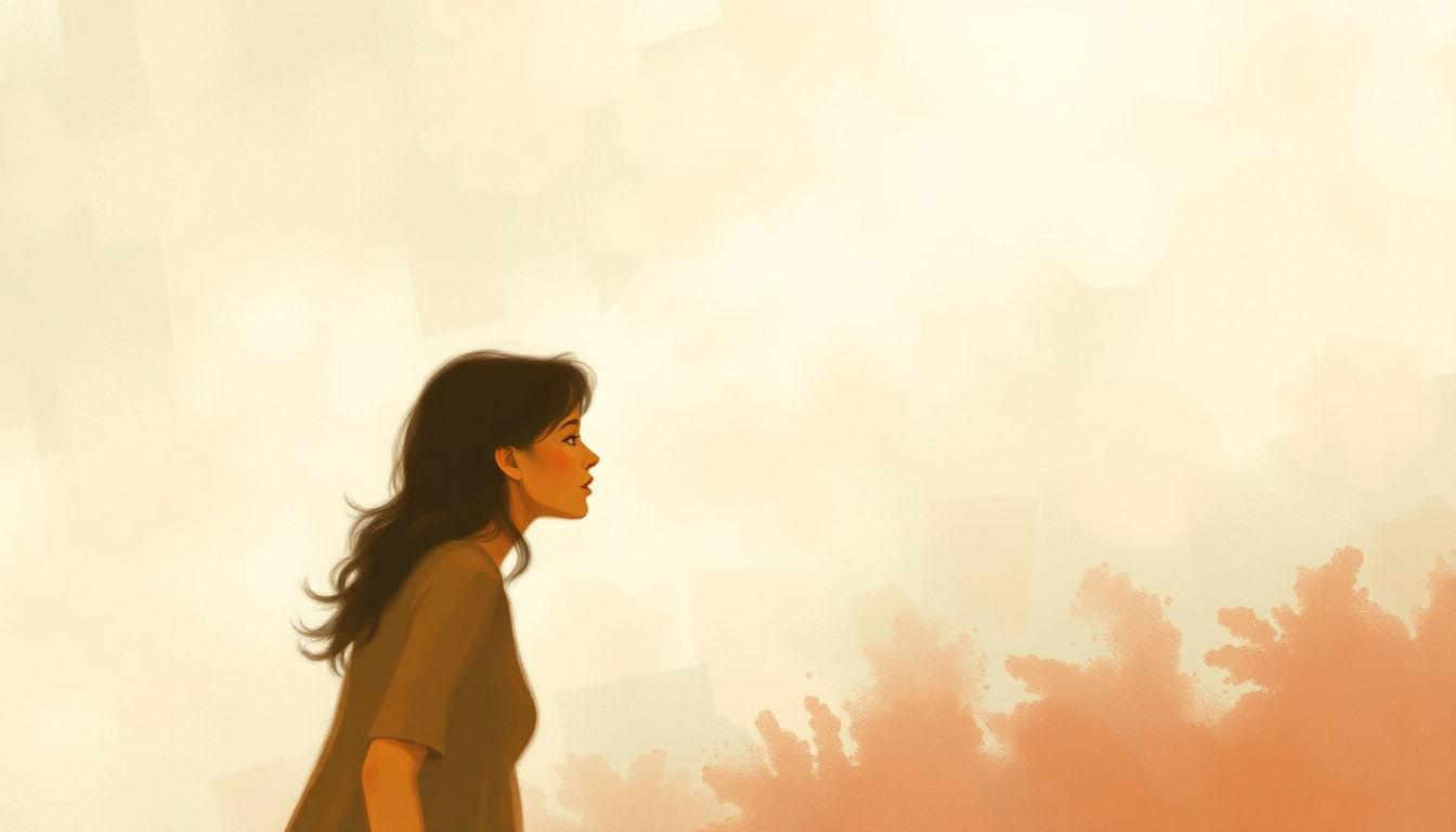 Fan-driven abstract illustration evoking the emotional arc of Imagine That by Patsy Cline