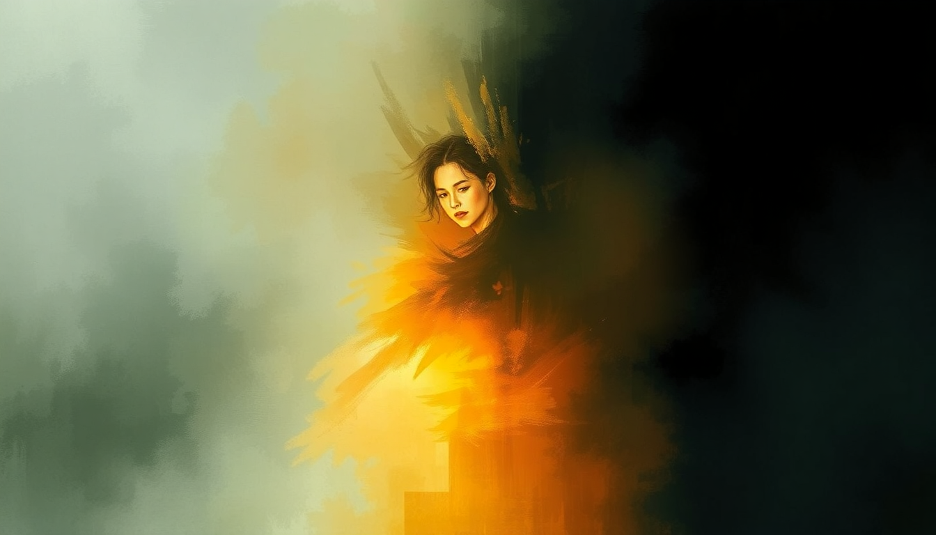 Fan-driven abstract illustration evoking the emotional arc of Immortalized by Disturbed