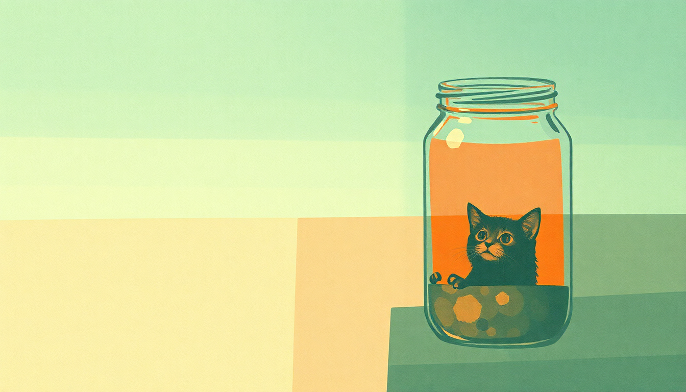 Fan-driven abstract illustration evoking the emotional arc of In a Jar by Dinosaur Jr