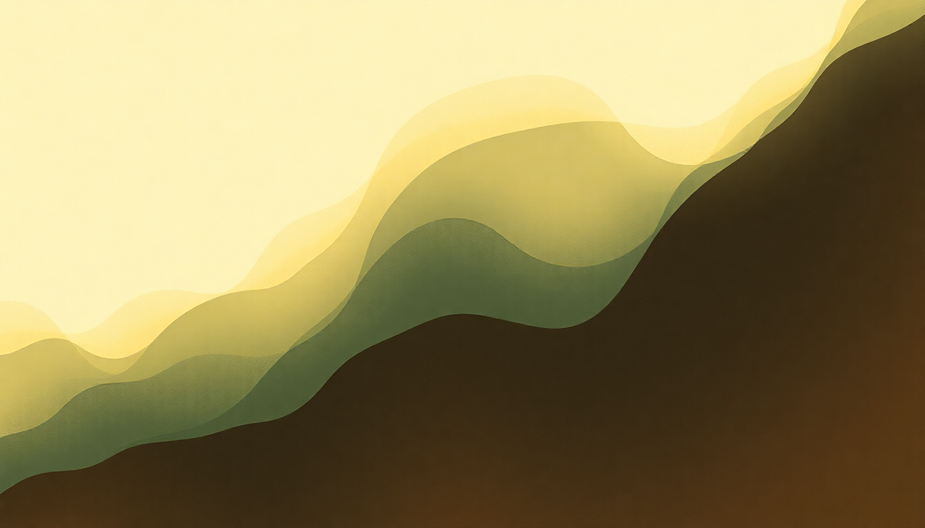 Fan-driven abstract illustration evoking the emotional arc of In a Mellotone by Duke Ellington