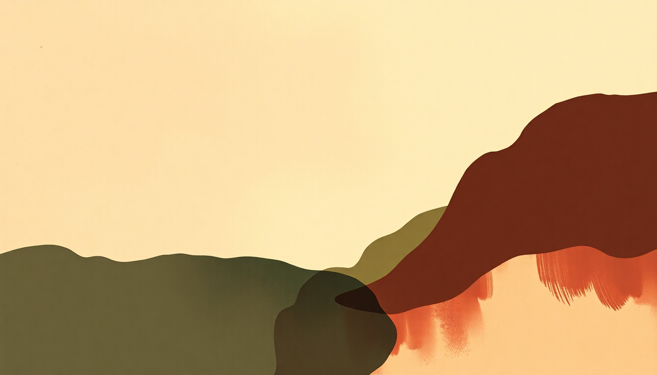 Fan-driven abstract illustration evoking the emotional arc of In Hell by Japanese Breakfast
