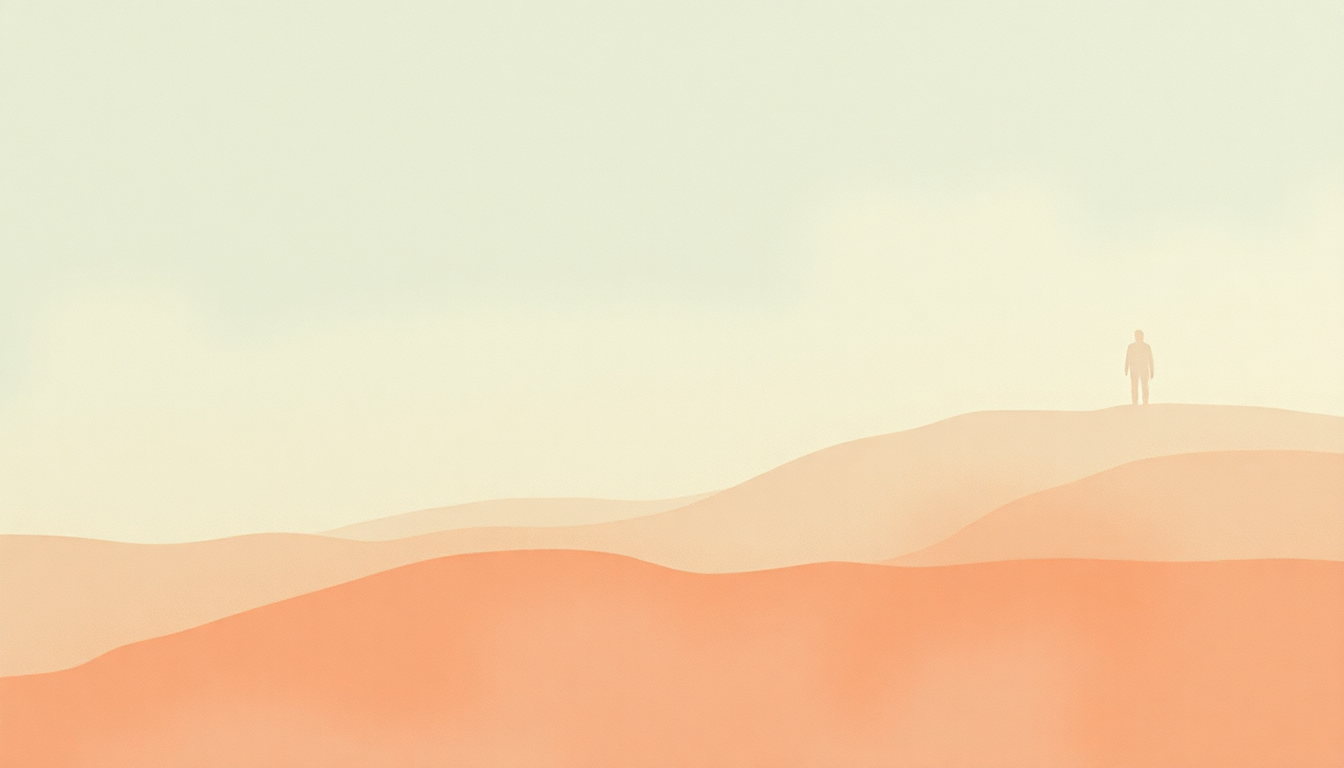 Fan-driven abstract illustration evoking the emotional arc of In My Heart by Moby
