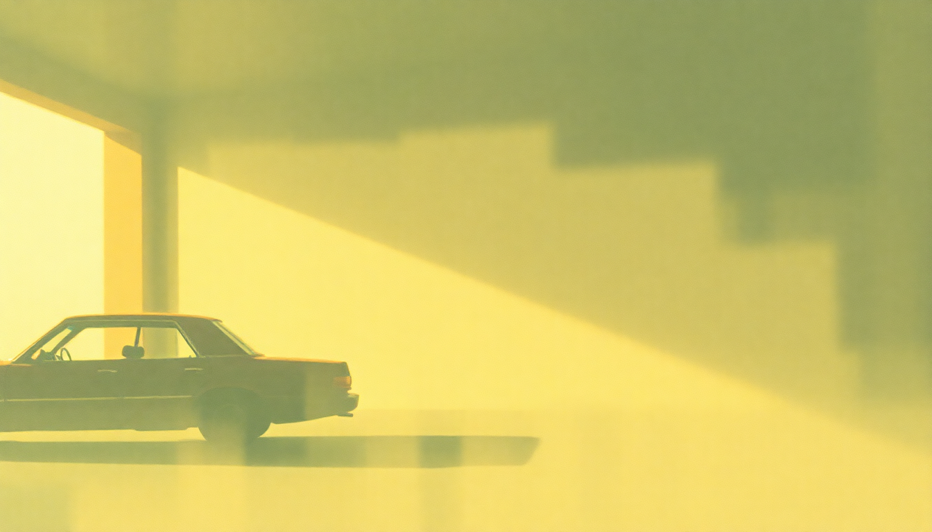 Fan-driven abstract illustration evoking the emotional arc of In the Garage by Weezer