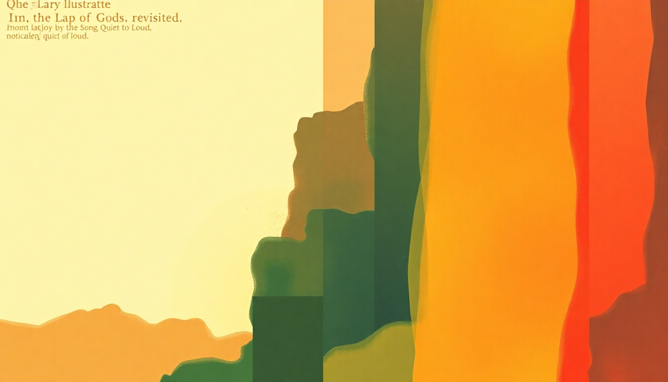 Fan-driven abstract illustration evoking the emotional arc of In the Lap of the Gods... Revisited by Queen