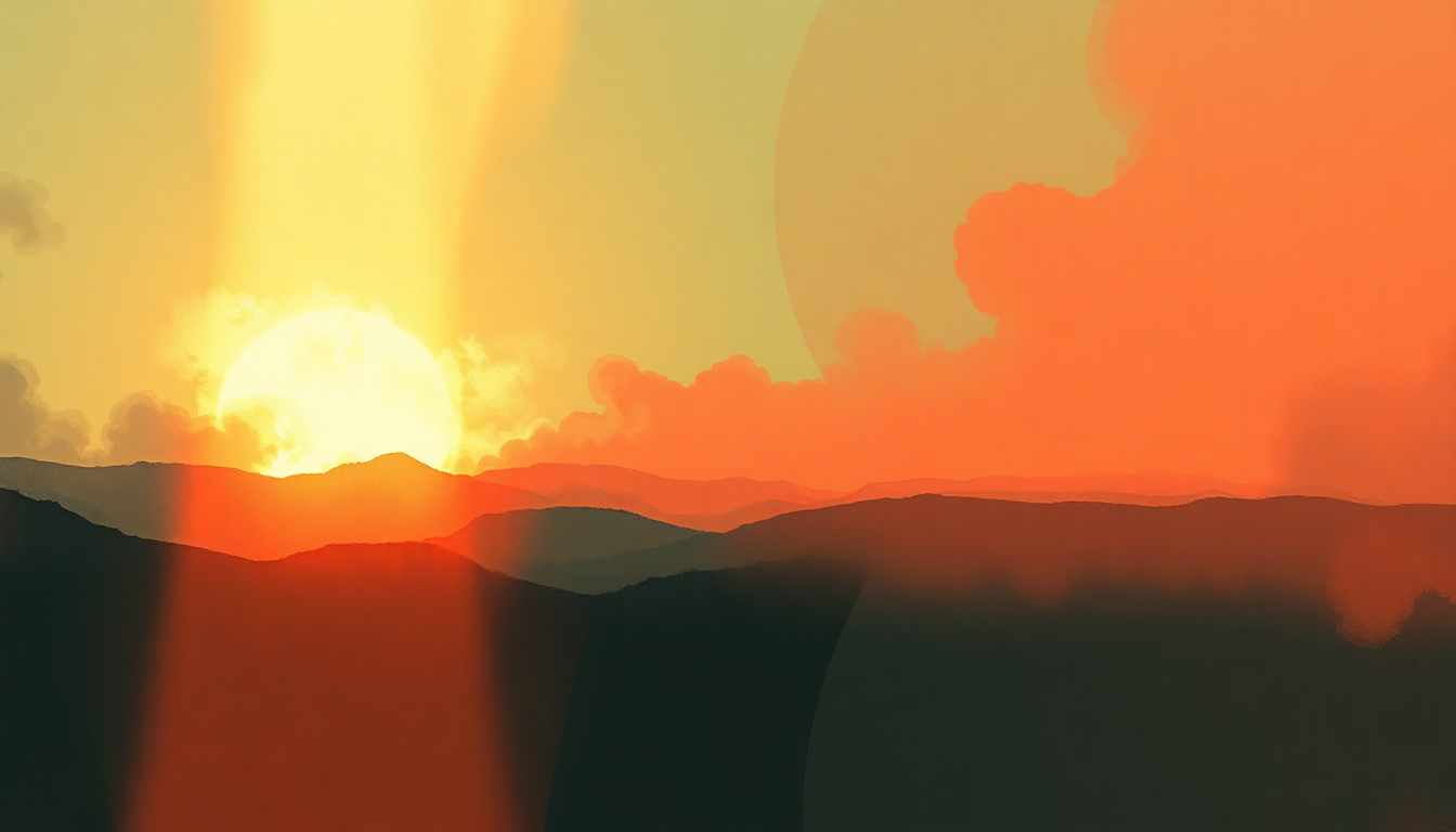 Fan-driven abstract illustration evoking the emotional arc of In the Light by Led Zeppelin