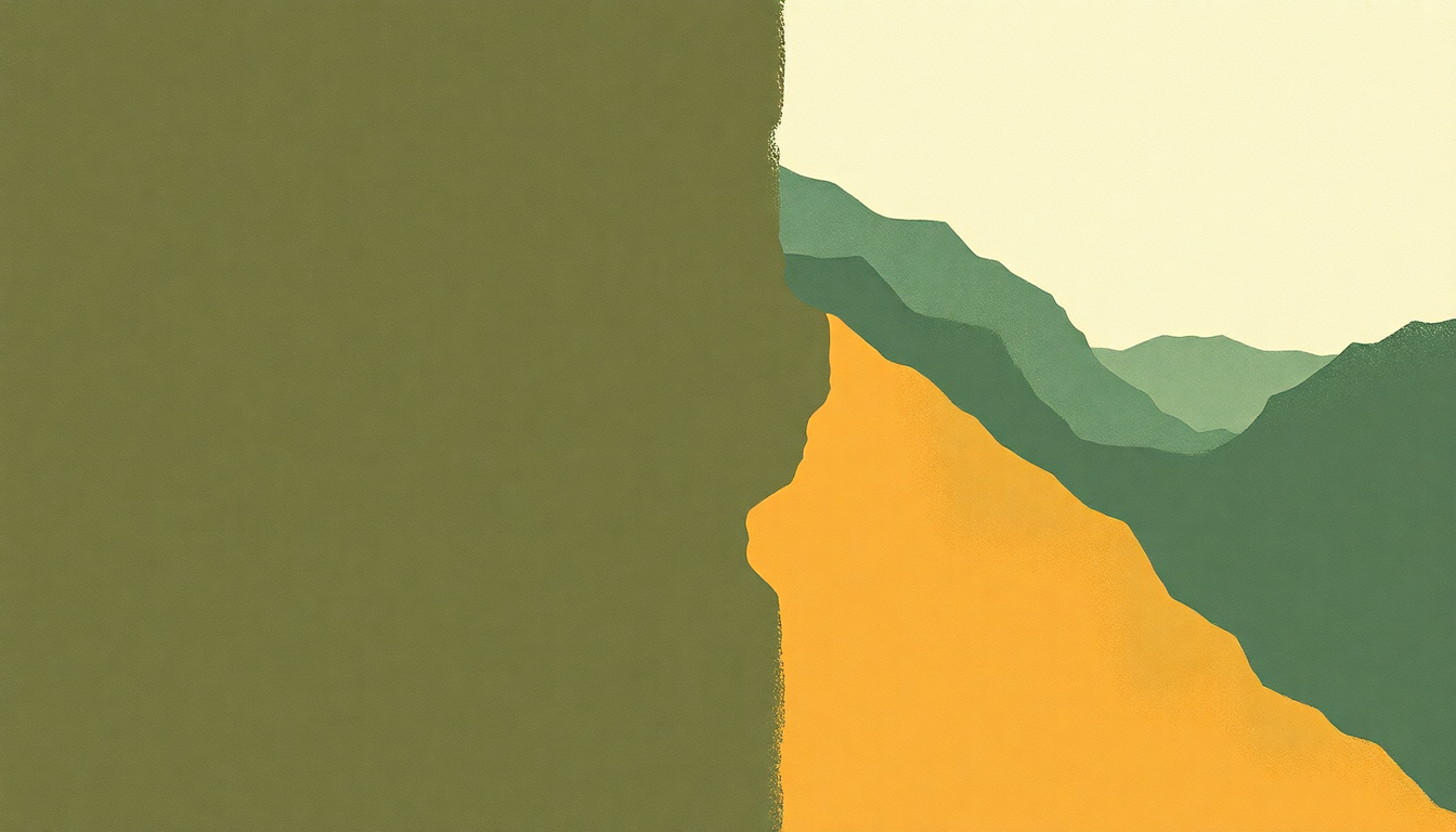 Fan-driven abstract illustration evoking the emotional arc of In the Mouth a Desert by Pavement