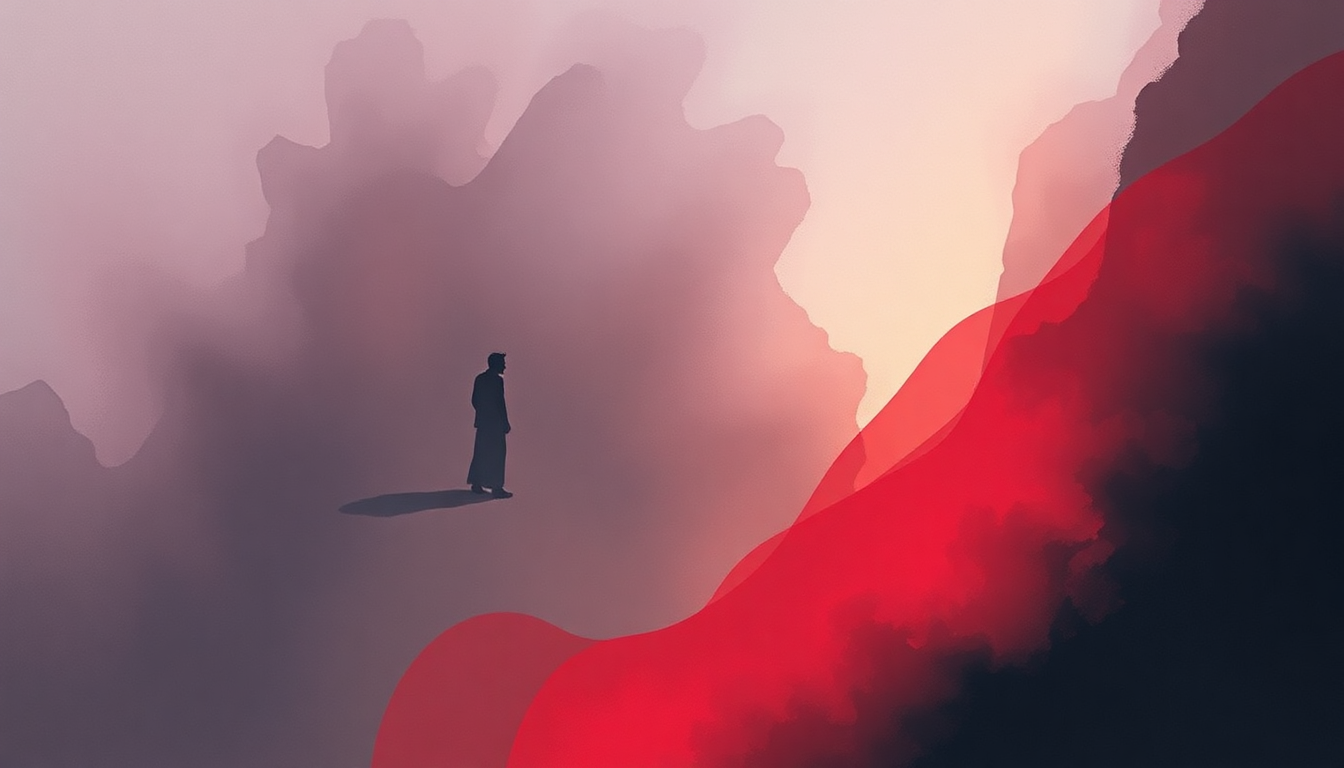 Fan-driven abstract illustration evoking the emotional arc of In Your Eyes by Peter Gabriel